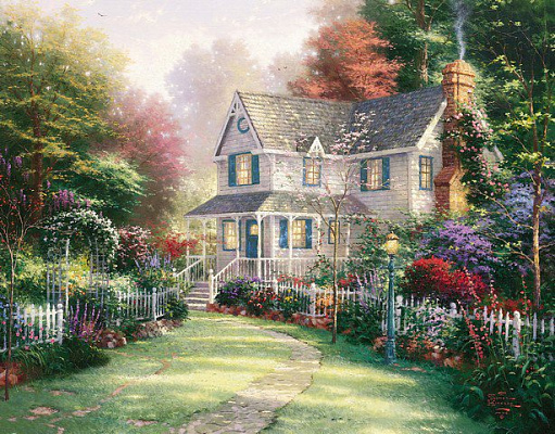 Картина Викторианский сад - Кинкейд Томас 