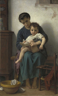 Картина Старшая сестра - Бугро Уильям-Адольф 