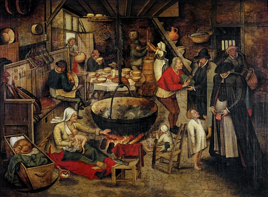 Картина Посещение крестьян - Брейгель Питер Младший 
