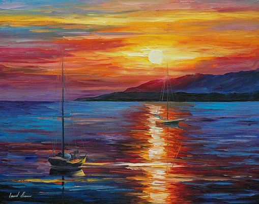 Картина Спокійний захід сонця - Афремов Леонід 