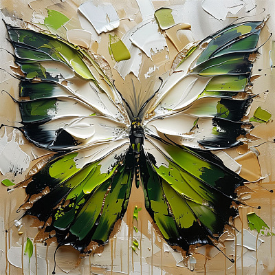 Картина Зелений метелик - Штучний Інтелект 