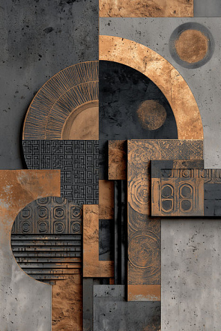 Композиция с черными кругами 2