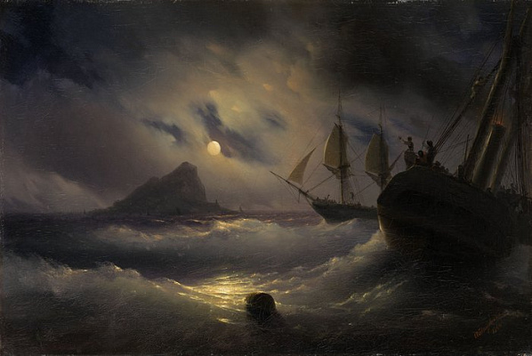 Картина Гибралтар ночью - Айвазовский Иван 