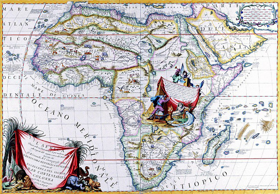 Картина Карта Африки - Карты на стену 