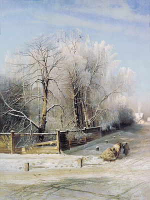 Картина Зимний пейзаж - Саврасов Алексей 
