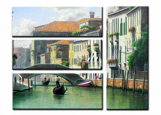 Картина Гондола у Венеції - З чотирьох частин 