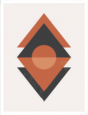 Картина Композиция из ромбов и треугольников - Канате 