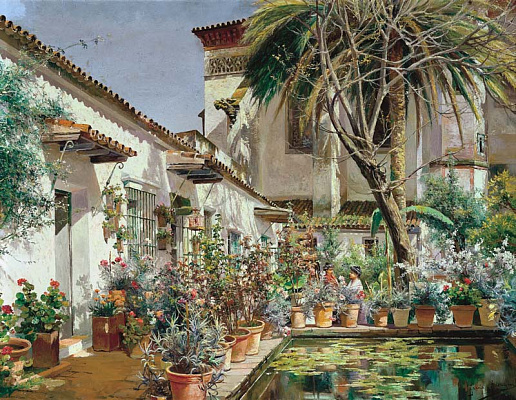 Картина Атриум в Севилье - Гарсиа Родригез Мануэль 