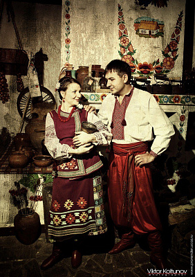 Картина Пара в украинском селе 2 - Парные национальные 