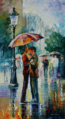 Картина Дождливый поцелуй - Афремов Леонид 