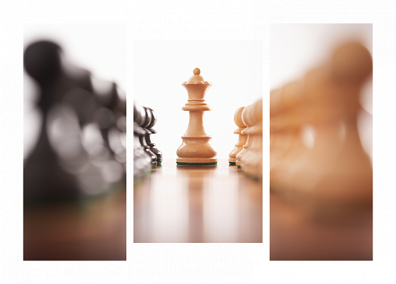 Картина Шахматы - Из трех частей 