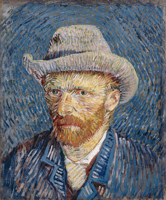 Картина Автопортрет в шляпе - Ван Гог Винсент 