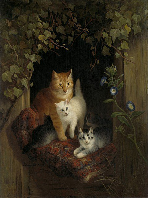 Картина Гнездо с котятами - Роннер-Книп Генриетта 