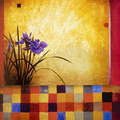 Картина Дон Ли-Легер - Цветы16-1 - Картины для кафе 