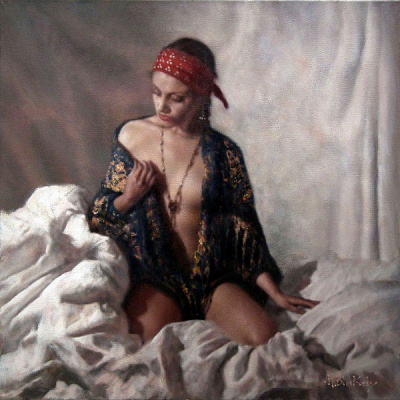 Картина Девушка в красной повязке - Блейкли Хэмиш 