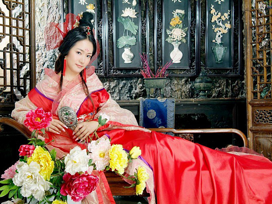 Картина Китайская красавица 5 - Женские национальные 