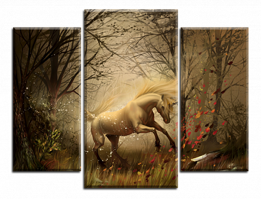 Картина Граціозний кінь - З трьох частин 