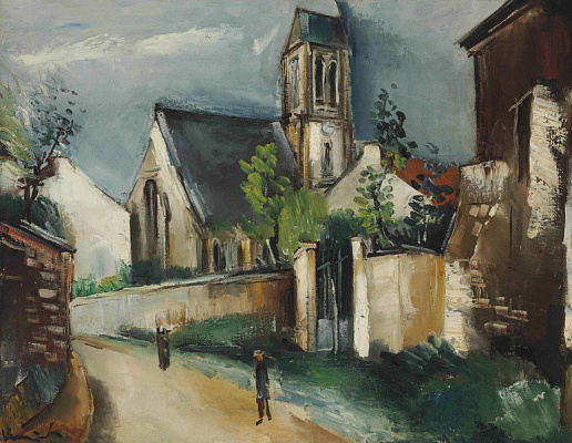 Картина Церковь в деревне - Вламинк Морис Де 