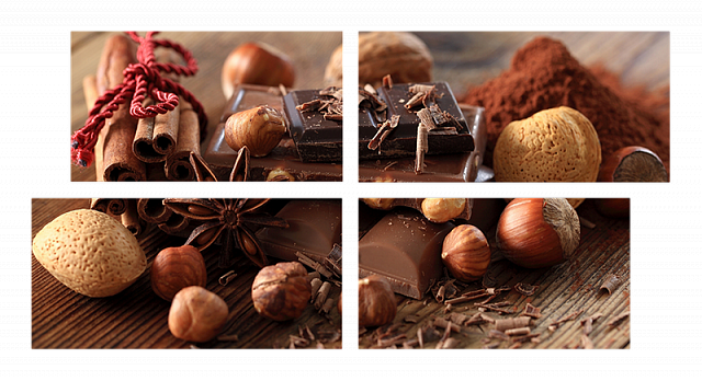 Картина Шоколад с орехами - Из четырех частей 