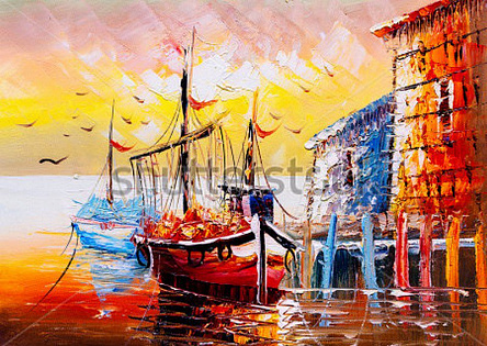 Закат у причала