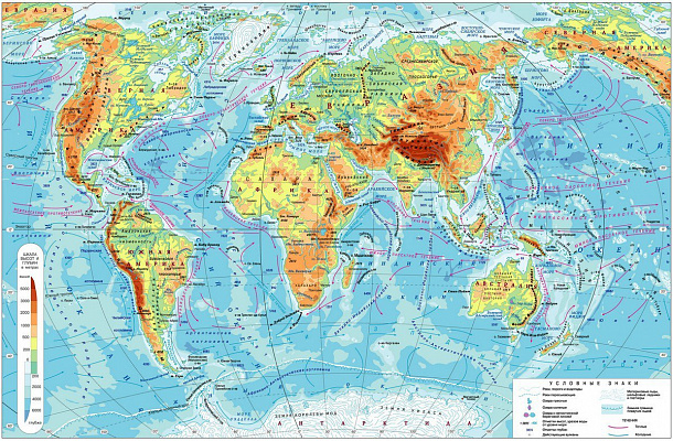 Картина Сучасна карта світу 4 - Карта світу на стіну 