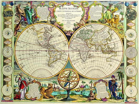 Картина Карта мира 12 - Карты на стену 