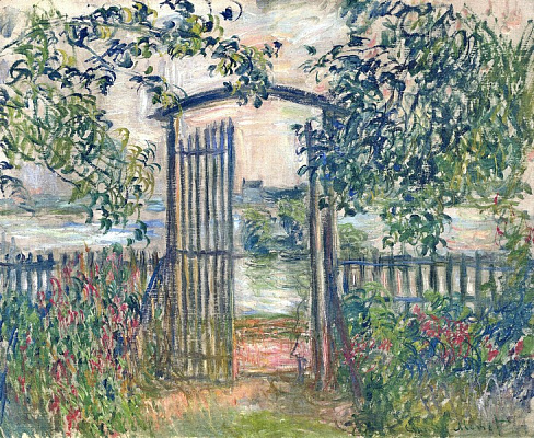 Картина Садовые ворота в Ветёе - Моне Клод 