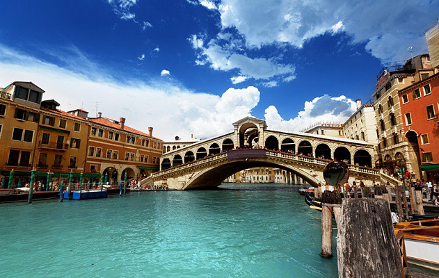 Картина Венеция. Мост Риальто - Город 