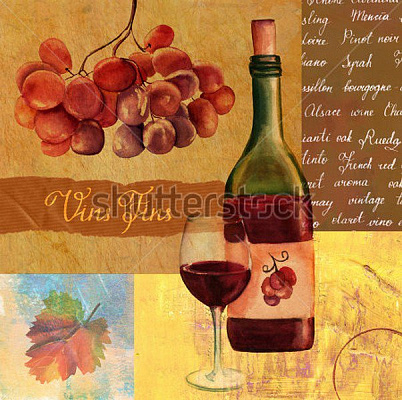 Картина Изысканное вино - Картины на кухню 
