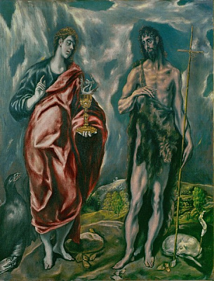 Картина Св.Іоан Євангеліст і св.Франциськ (Толедо, Музей Санта Круз) - Ель Греко 