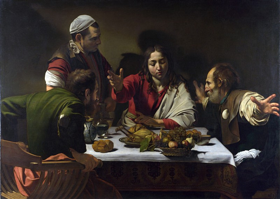 Картина Ужин в Эммаусе - Караваджо Микеланджело  