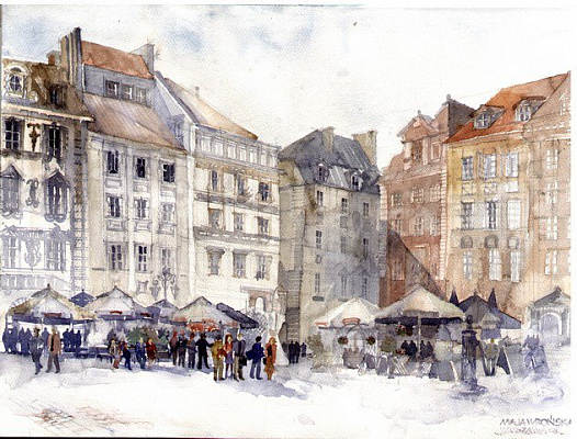 Картина Майя Вронска - Варшава - Акварели 