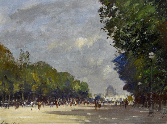 Картина Центральная аллея, Париж - Сигоу Эдвард 