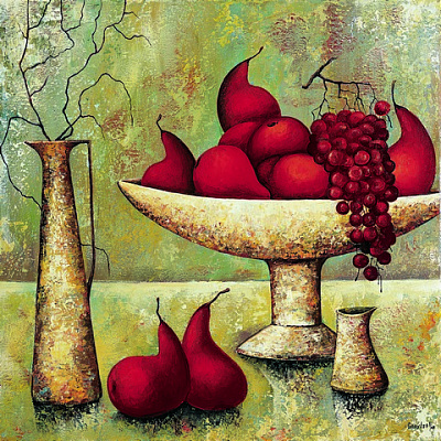 Картина Вазы и фрукты - Гарри Лиф 