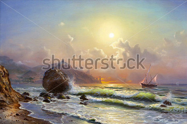 Картина Парусник на закате солнца - Кулианионак Лилия 