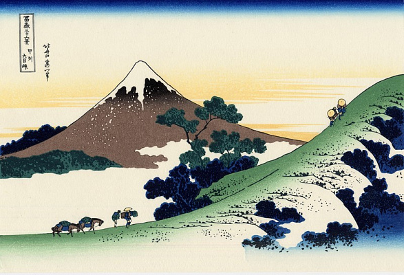 Картина Перевал Инумэ в провинции Каи - Японская живопись 