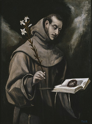Картина Св.Антоний Падуанский - Эль Греко 