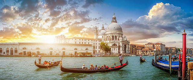 Картина Закат в Венеции - Город 