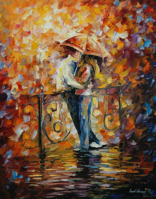 Картина Поцілунок на мосту - Афремов Леонід 