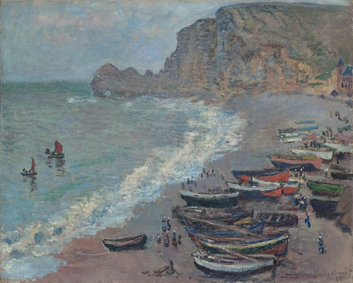 Картина Пляж в Этрета - Моне Клод 