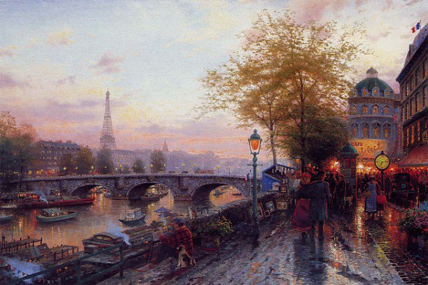 Картина Париж, Эйфелева башня - Кинкейд Томас 