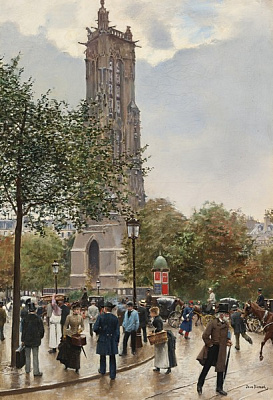 Картина Башня Сен-Жак  - Беро Жан 