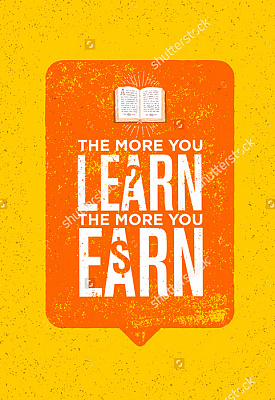 Картина "The more you learn" - Мотивационные постеры и плакаты 