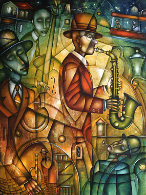 Картина Саксофоніст грає джаз - Іванов Євген 