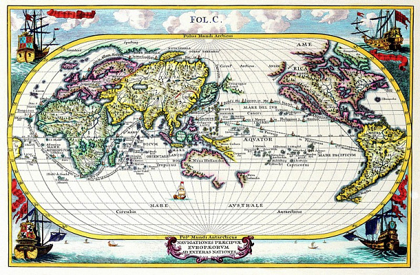 Картина Карта мира 9 - Карты на стену 