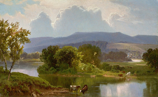 Картина Освещенная солнцем долина - Ричардс Уильям Трост 