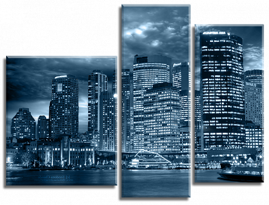 Картина Вечерние небоскребы - Из трех частей 