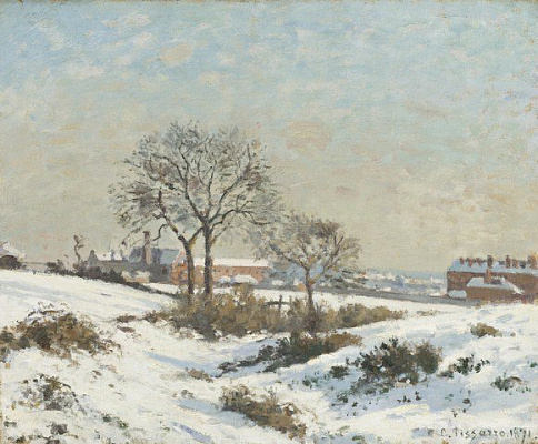 Картина Снежный пейзаж в Южном Норвуде - Писсарро Камиль 