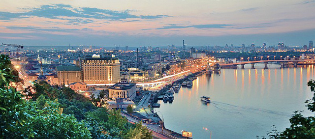 Картина Панорама вечірнього Києва - Панорами 