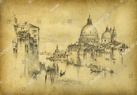 Венеция карандашем